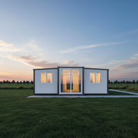 Maison préfabriquée extensible de 40 pieds à installation rapide, 72 m², structure en acier modulaire, type conteneur, pour entrepôt et parc industriel