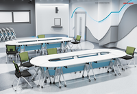 Tables pliantes modernes de haute qualité avec roues Table de réunion pliable Tables de salle de formation