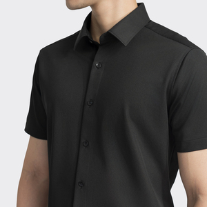 Insidemen haute qualité hommes grande taille décontracté chemise à manches courtes anti-rides respirant écologique lin/coton coupe parfaite - Product Image 5