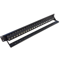 Panel Patch RJ45 Cat6A UTP 24 Port Berlapis Emas Tanpa Alat, Sistem Kabel Jaringan, Harga Kompetitif, Panel Patch Modular RJ45