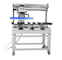 Presse à chaud semi-automatique à double station pour T-shirts, avec écran tactile pneumatique, zone d'impression 40x60cm