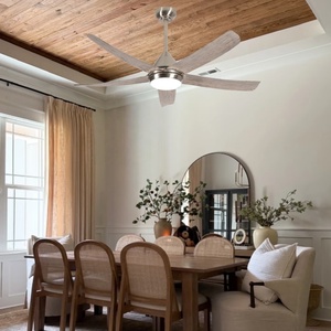 พัดลมเพดานตกแต่งที่ทันสมัยมอเตอร์ DC ความเร็วสูงควบคุมระยะไกลพัดลมเพดานทันสมัยพร้อมใบพัด ABS 5ใบ - Product Image 5