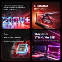 Nouvel ordinateur portable haut de gamme HP HyperX OMEN PRO 16 AI, processeur AMD Ryzen 9 9955HX, 16 Go/32 Go de RAM, SSD 512 Go/1 To, RTX5060-8G, 2,5K QHD 240 Hz, 100 % sRGB