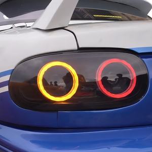 1990s Mazda Miata NA Ensemble de feux arrière à LED Design de lentilles fumées, 6000K Blanc/Rouge/Fumée - Product Image 1