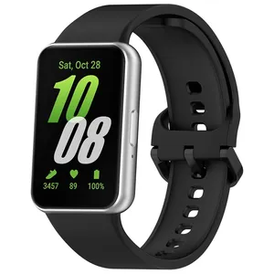 Smartwatch Accessories Watchband Silicon Wristband Women Men Soft Silicone Sport Watch Band For Samsung Galaxy Fit3