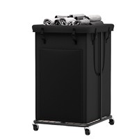 Panier à linge en tissu Oxford 150L, grand format, avec cadre métallique, design détachable, panier à vêtements avec roulettes