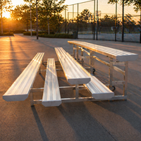 Sièges de stade portables en alliage d'aluminium, gradins à roulettes résistants aux intempéries, ergonomiques, coupe-vent, capacité 15-20 kg