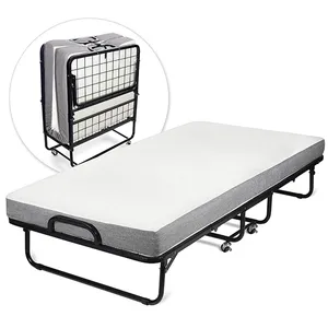 Cama plegable moderna para exteriores, cama portátil de aluminio para acampar