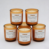 Bougie parfumée d'aromathérapie à mèche en coton et bois, sans fumée, parfum naturel, longue durée 40h, pour la décoration intérieure et la collection hôtelière