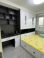 Petite chambre Tatami lits avec bureau bibliothèque peu encombrant ensembles de chambre à coucher en bois pour hôtel appartements petites chambres fonction de stockage