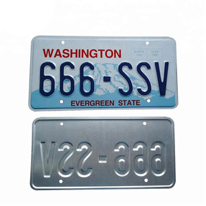 Tùy chỉnh 6 "X12 USA tấm giấy phép trống cho thăng hoa áo trắng xe số tấm Bán Sỉ - Product Image 3