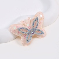Feutre tissu diamant papillon bricolage pour Costume artisanat cheveux accessoires rose paillettes strass papillon pour chaussures coque de téléphone