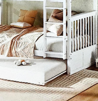 Lit superposé en bois pour enfants multifonctionnel blanc triple 190X90cm pour adolescents