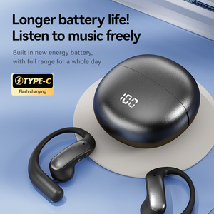 Audífonos Inalámbricos de Conducción Ósea con Gancho para la Oreja, Sin Inserción en el Oído, Uso Prolongado Sin Dolor, Traducción IA Transfronteriza, Material PC+ABS - Product Image 3
