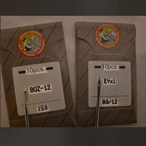 1 paquet d'aiguilles BOZ-12 et d'aiguilles EYx1 pour machine à coudre Aster - Product Image 1