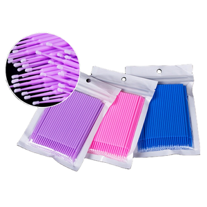 Disposable Eyelash Cleaning Micro Brush Plastic <b>Lash</b> Applicator Cotton Swab <b>Kit</b> - Product Image 2