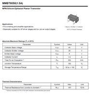 MMBT8050(1.5A) SS8050 SOT-23 Transistor bipolaire NPN à montage en surface HFE 100-400 350mW 120MHz 100% Original et traçable Code de lot