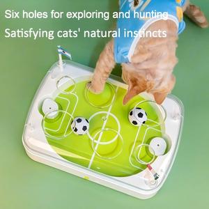 Jouet interactif pour chat : ballon de football intelligent à capteur, roule automatiquement, puzzle pour chaton - Product Image 4