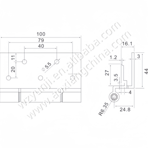 Charnière de fenêtre à battant en aluminium à pivot bout à bout Offre Spéciale de style design moderne - Product Image 2