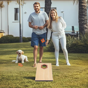 Artisanat du bois, <span class=keywords><strong>jeu</strong></span> <span class=keywords><strong>de</strong></span> Cornhole, <span class=keywords><strong>jeu</strong></span> <span class=keywords><strong>de</strong></span> lancer <span class=keywords><strong>de</strong></span> sacs <span class=keywords><strong>de</strong></span> haricots en MDF 16 x 11 pouces, rangement intégré, poignées <span class=keywords><strong>de</strong></span> transport pratiques et 8 sacs <span class=keywords><strong>de</strong></span> haricots <span class=keywords><strong>de</strong></span> qualité supérieure - Product Image 6