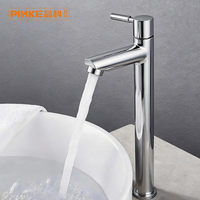 Robinet mélangeur moderne monotrou monocommande en acier inoxydable carré à poser sur comptoir pour cuisine et lavabo scolaire