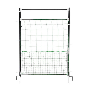 Puerta de Malla Eléctrica de Material HPS PE Verde para Cercas de Aves de Corral y Granjas con Postes para Seguridad de Ganado en Jardines - Product Image 1