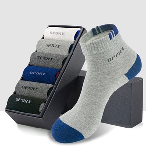 Men's Ankle Socks Breathable Sweat-Absorbent Odor-Resistant Running Training Sport Gray Blue Black White Gray Dark Gray - Product Image 1