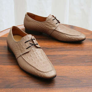 รองเท้าลำลองผู้ชายคุณภาพสูงแบบ Patchwork - กันน้ำ ผูกเชือก พื้นรองเท้ากันลื่น ด้านบนเสริมความสูง เหมาะสำหรับใส่ทำงาน - Product Image 5