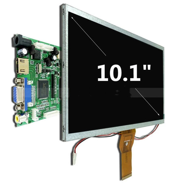 40pin LVDS 10.1'' TFT LCD Display 1024x600 High Brightness 1000 Nits Outdoor Advertising Sunlight Readable Industrial Controller