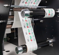 Máquina troqueladora digital de etiquetas en rollo de alta precisión con 4 cabezales de corte, motorizada, de fábrica directa de China, con ancho máximo de material de 340 mm