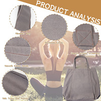 Sac de transport pour tapis de yoga en toile, très populaire, avec bandoulière, sac de rangement pour tapis de yoga et de Pilates, sac à main pour tapis de fitness pour l'extérieur et les voyages