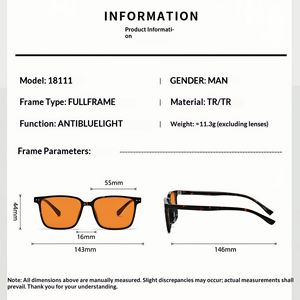 Óculos OEM Bloqueadores de Luz Azul Laranja Filtro Anti Luz Azul Óculos de Leitura com Lente Vermelha - Product Image 3