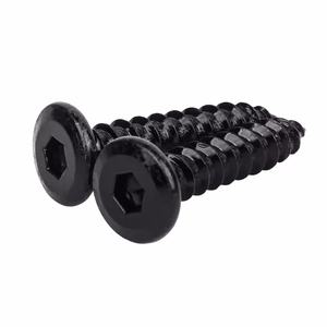 براغي ذاتية اللولبة سوداء اللون برأس مسطح رفيع <span class=keywords><strong>CA</strong></span>، مقاسات M2-M4، مقبس سداسي، درجة 4.8، مادة 1022، بخيوط خشنة/ناعمة - Product Image 4