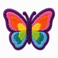 Patch brodé personnalisé en chenille papillon thermocollant pour T-shirt, cadeau; Patch brodé papillon mignon thermocollant