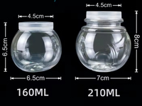 160ml 210ml Emballage clair de qualité alimentaire en plastique rond pour lait yaourt crème glacée gelée pouding mousse pot PET tasse en plastique avec couvercle