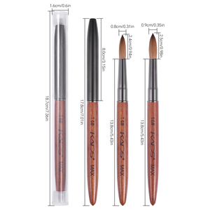 KADS 100% Pure Kolinsky Sable Acrylic Brush MAX 14# 16# Professional Red Wood French Gel Brush <b>Nail</b> Painting Brush - Product Image 3