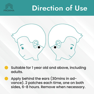 Patch naturel pour le mal des transports Patch à base de plantes imperméable pour soulager les nausées et les vertiges - Product Image 5