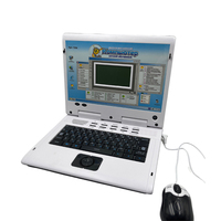 Ordinateur portable éducatif pour enfants bilingue anglais-russe, jouet d'apprentissage avec 35 activités musicales et jeux, noir et rose