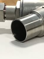 Vanne à siège incliné en acier inoxydable SS316 à raccord soudé sanitaire, qualité alimentaire, type Y, DN 20