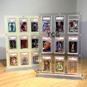 TCG <span class=keywords><strong>Carte</strong></span> graduée en acrylique transparent personnalisée, support à 9 fentes pour 1999 Pokemon Jungle Snorlax Holo #11 PSA, <span class=keywords><strong>carte</strong></span> d'affichage en acrylique à 8 NM-MT - Product Image 1