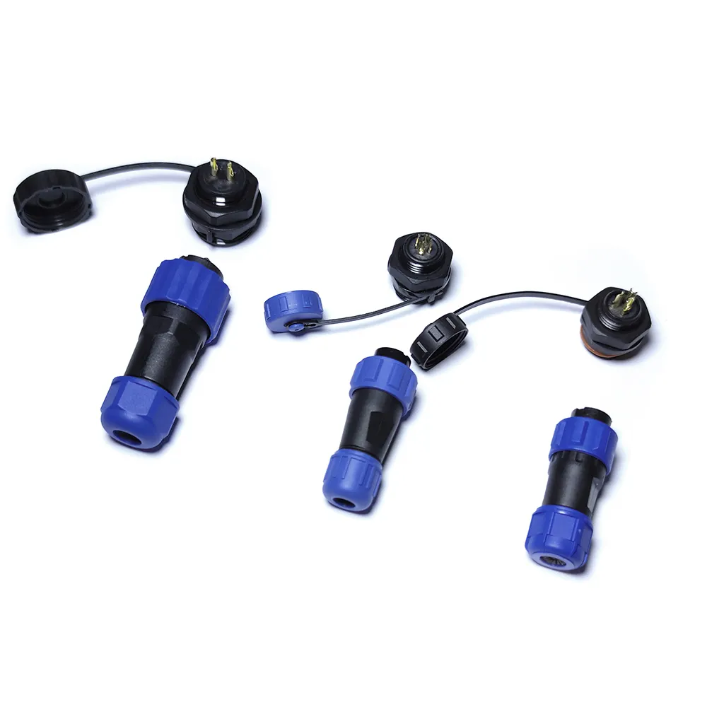 Insulation 3 Pin Power Plug Ip68 3pin Panel Mount Sp16 Plastic Sp20 Sp17 Sp21 Sp29 Cable Connector Aviation Connectors