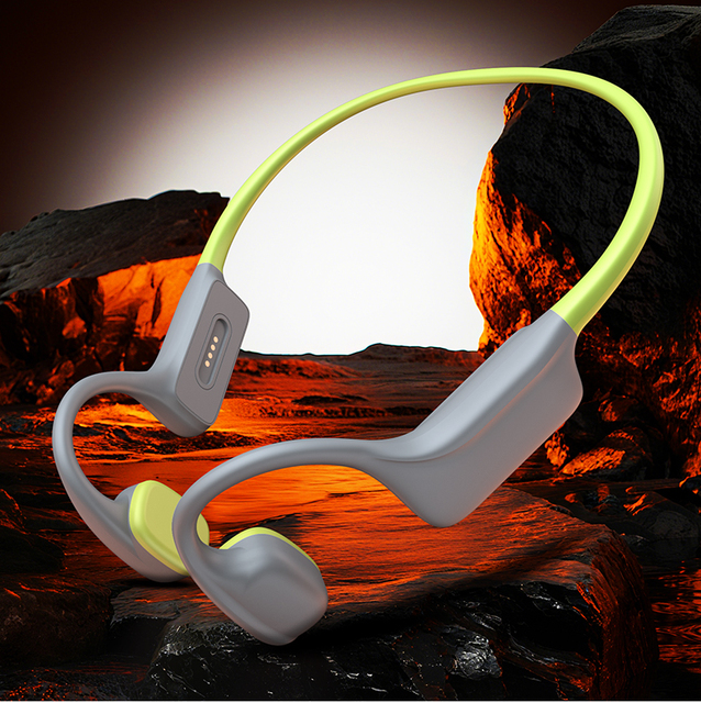 STARSKY 32G TF Card Open-Ear Wireless Headphones with LED Battery Indicator Waterproof Design and Contrasting Color Scheme