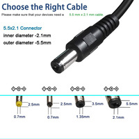 Connecteur USB 2.0 mâle à courant direct, adaptateur de recharge, 5.5x2.1mm, 5V, Type A
