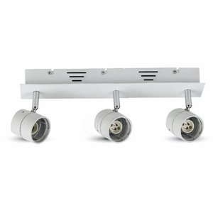 Soporte para Foco de Techo Exterior de Color Blanco, 3 Cabezales Ajustables para Lámparas LED GU10, Categoría de Producto: Lámpara de Techo Exterior, SKU-3619 - Product Image 1