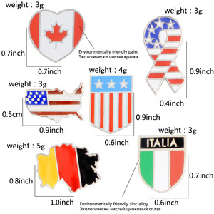 Faire des drapeaux nationaux de différents pays personnalisés à bas prix épingles en métal Allemagne <span class=keywords><strong>Italie</strong></span> Canada drapeau américain émail dur doux épinglette - Product Image 6