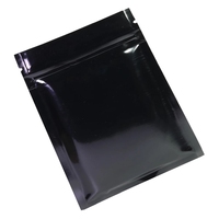 Logo personnalisé noir fermeture éclair feuille d'aluminium mylar sac thermoscellé refermable auto-scellant alimentaire café thé collation stockage emballage pochette