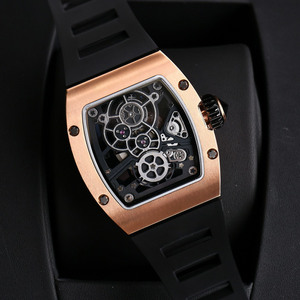 Montre mécanique à remontage manuel unisexe Diamond Carbon 17-01, forme barillet, squelette, tourbillon, <span class=keywords><strong>prestige</strong></span>, soirée, montre-bracelet, chronomètre - Product Image 5