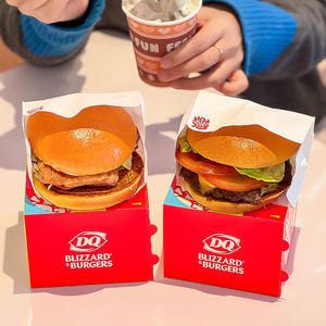 Caja de Papel Personalizada para Alimentos, Caja Plegable Pequeña de Cartón para Hamburguesas, Papas Fritas, Sándwiches, Caja para Llevar con Logotipo Impreso - Product Image 5