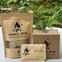 Poudre de feu mystique pour sac en papier, effet flamme néon magique, pour camping, fête, foyer, brasero, vente directe usine 2026