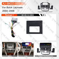 Lecteur DVD de voiture Android 12,3 pouces avec cadre en plastique et kit de câblage pour Buick LaCrosse 2004-2008, noir mat avec garniture argentée